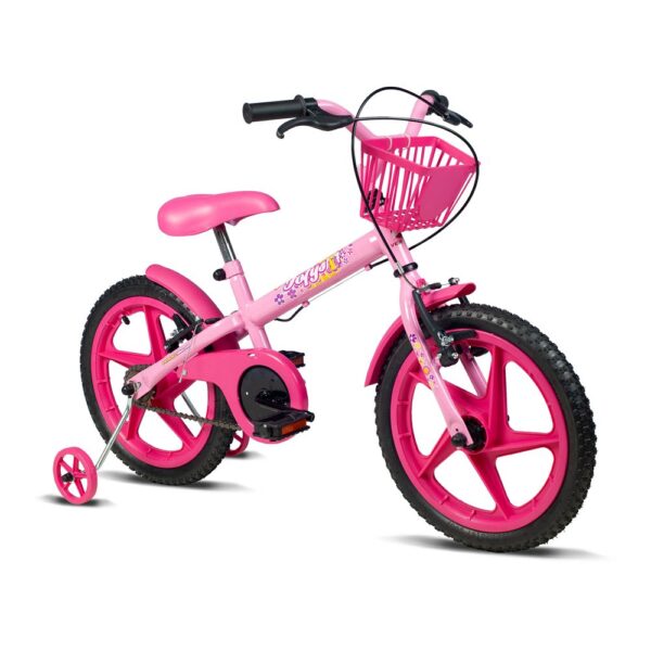 bicicleta infantil aro 16 fofys rosa e pink 1