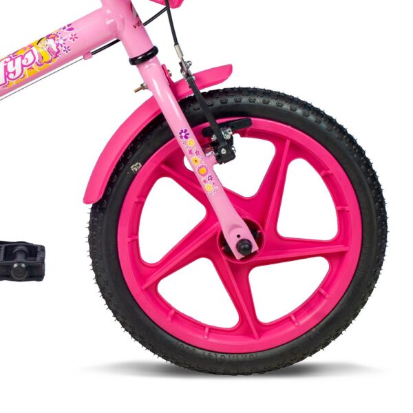 bicicleta infantil aro 16 fofys rosa e pink 4