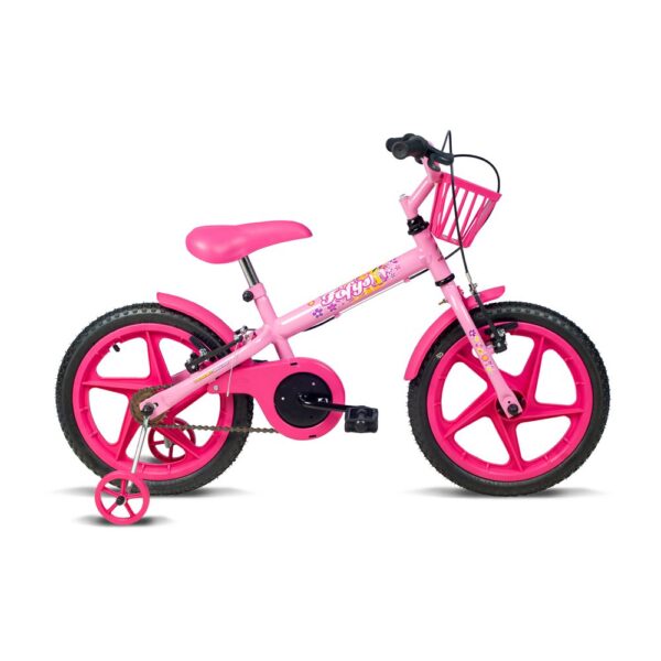 bicicleta infantil aro 16 fofys rosa e pink 6