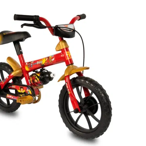 Hero Boy aro 12 Vermelho e Dourado - Imagem 7