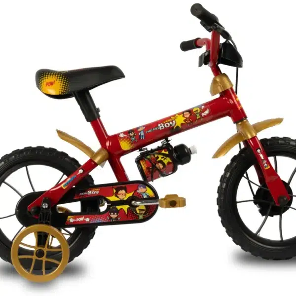 Hero Boy aro 12 Vermelho e Dourado - Imagem 6