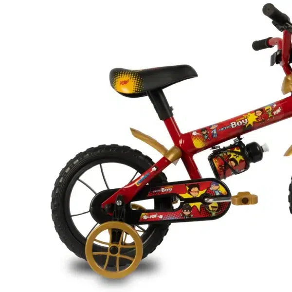 Hero Boy aro 12 Vermelho e Dourado - Imagem 5