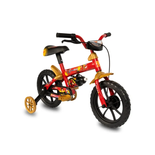 Hero Boy aro 12 Vermelho e Dourado - Imagem 2