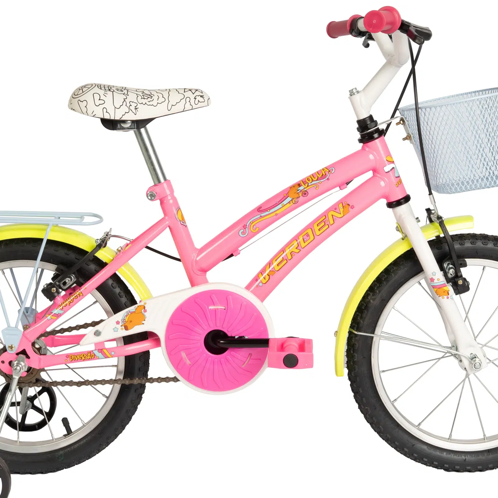 Lolla Rosa com azul e amarelo Aro 16 4 Lolla Rosa com azul e amarelo Aro 16 - Imagem 4