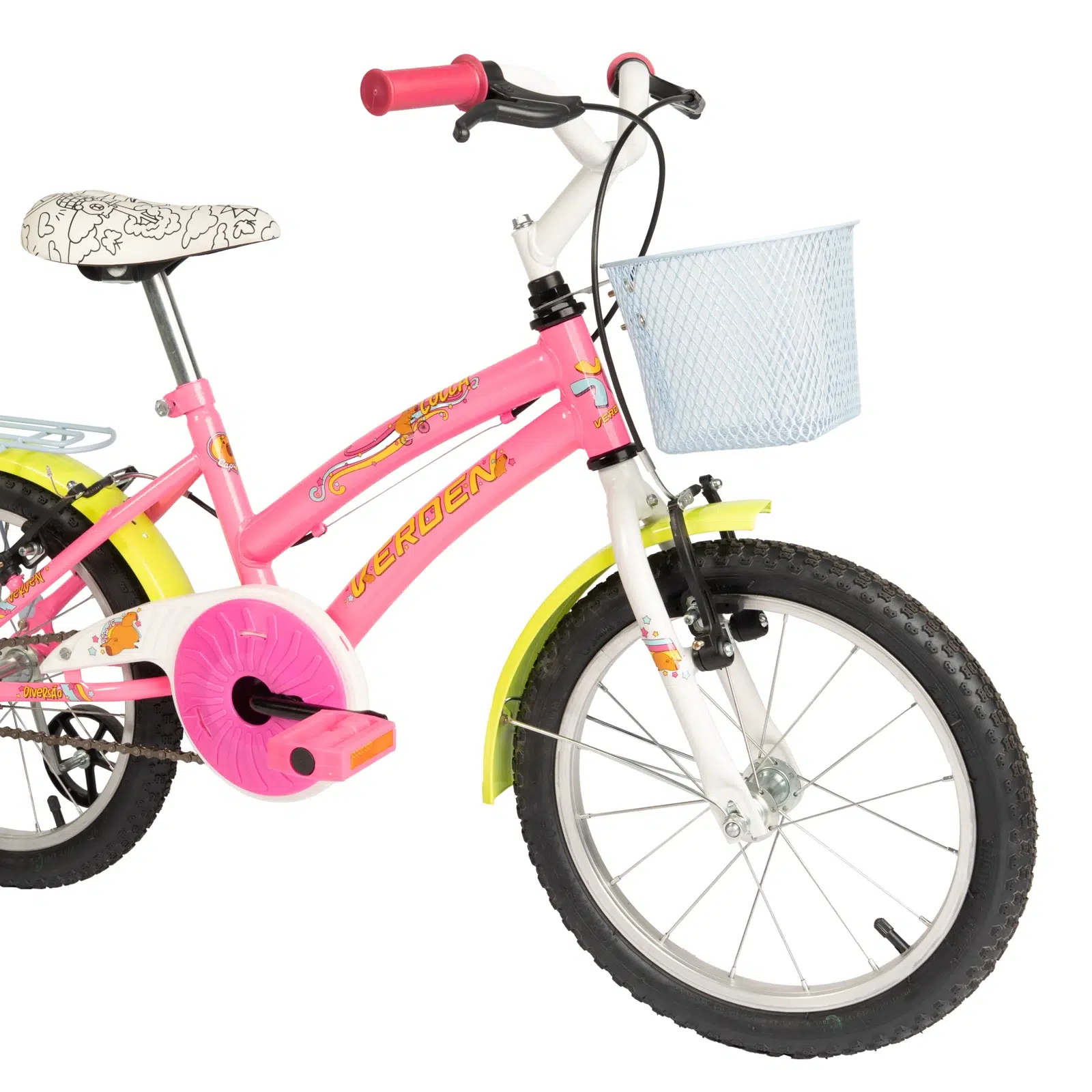 Lolla Rosa com azul e amarelo Aro 16 8 Lolla Rosa com azul e amarelo Aro 16 - Imagem 8